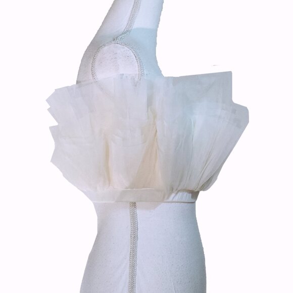 Mable Tulum Tulle Tube Top in Cream - Picture 4 of 7